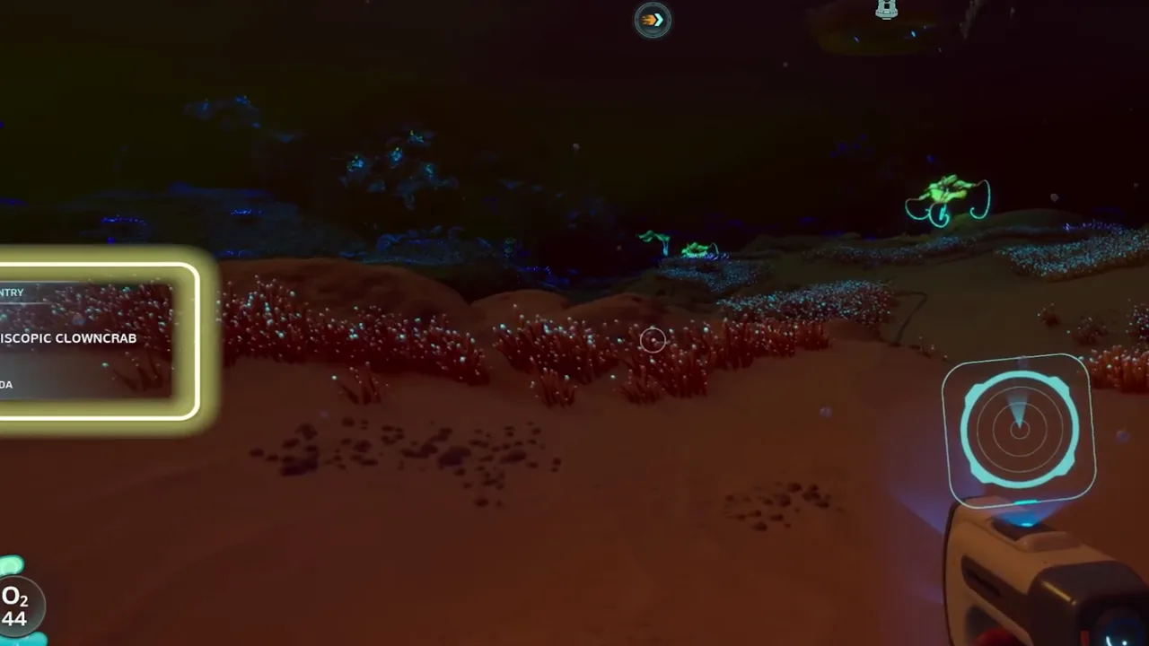 Adaptation scan gameplay frame for Subnautica 2 collectibles guide