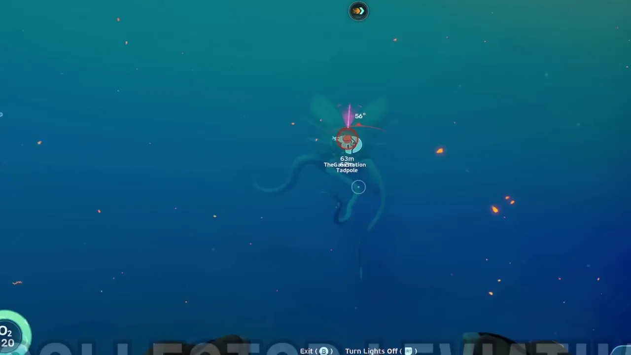 Hostile cue gameplay frame for Subnautica 2 bosses guide