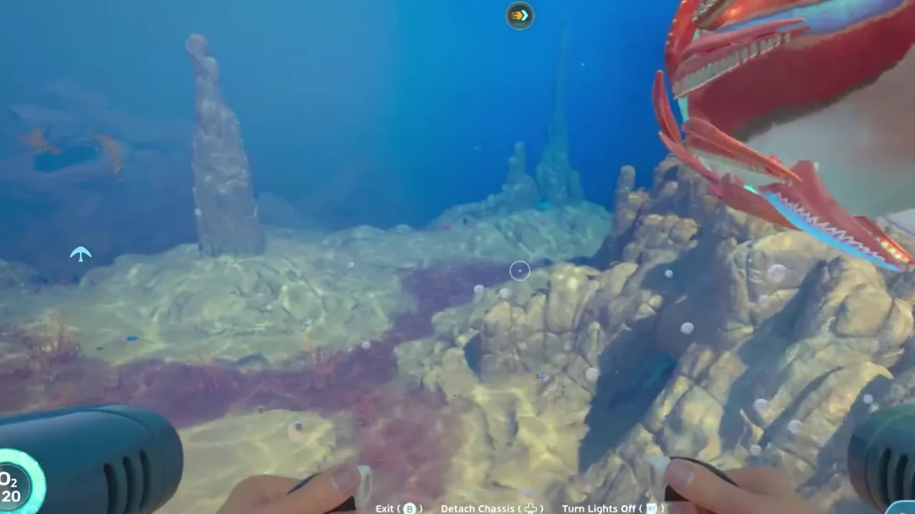 Upgrade route gameplay frame for Subnautica 2 collectibles guide