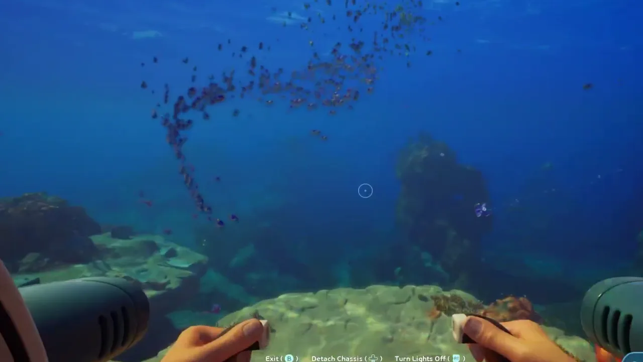Resonator route start gameplay frame for Subnautica 2 collectibles guide