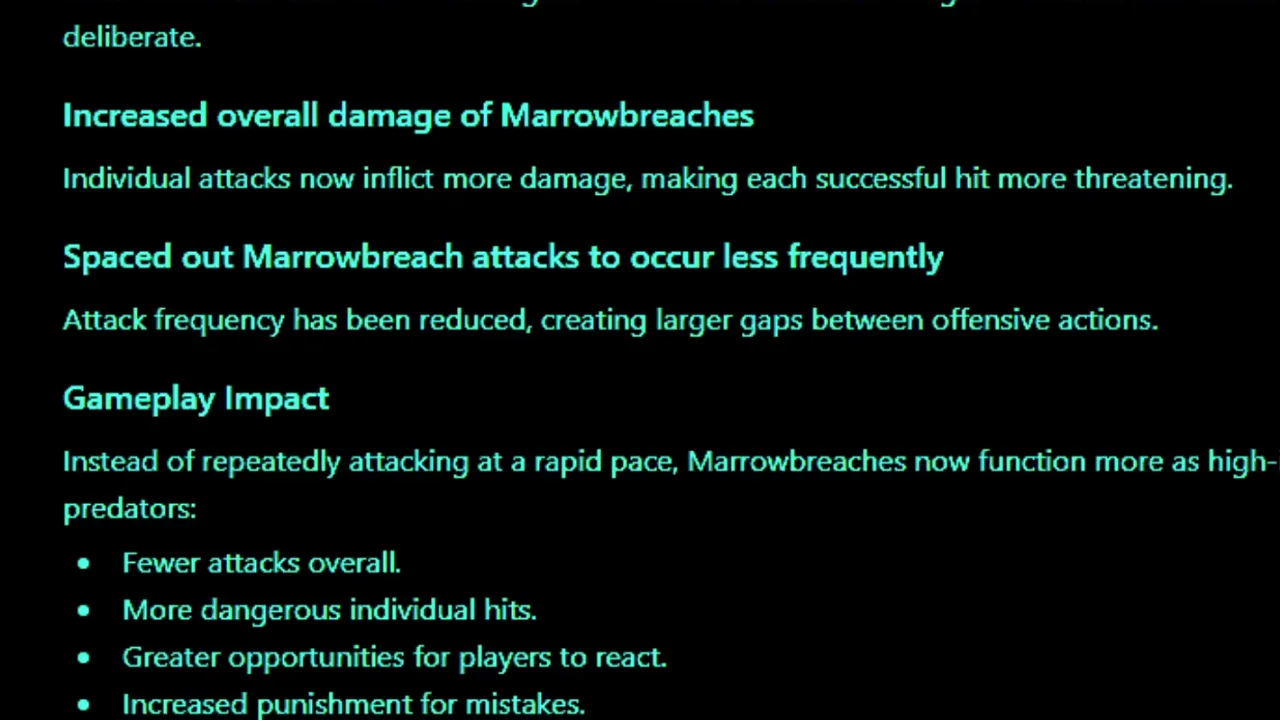 Creature changes evidence frame