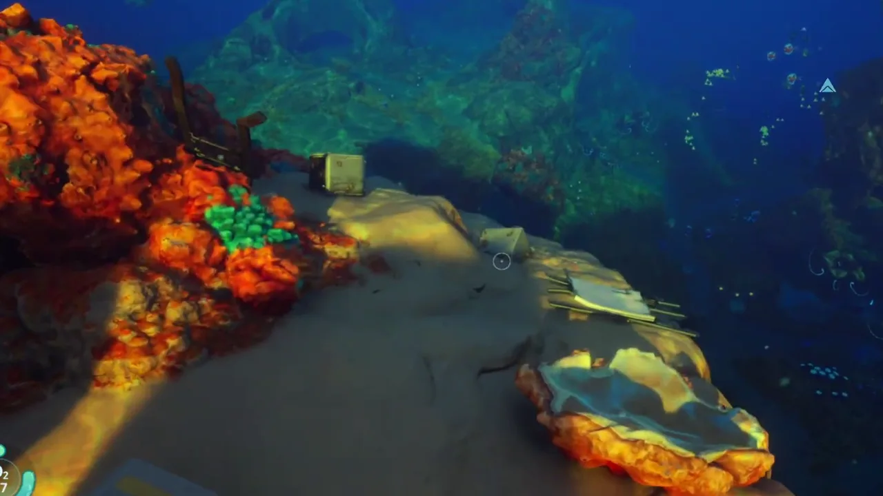 Route start gameplay frame for Subnautica 2 map-resources guide